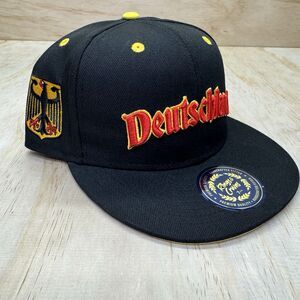 NEW sz 7 5/8 Germany Deutschland Rings Crwns Country Pride Fitted Cap Hat Black